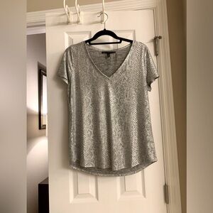 White House Black Market Short Sleeve V-Neck Tee